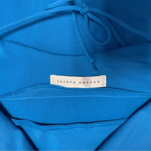 VTG Y2K Susana Monaco Vibrant Sleeveless Blue Midi Dress S - Picture 5 of 11